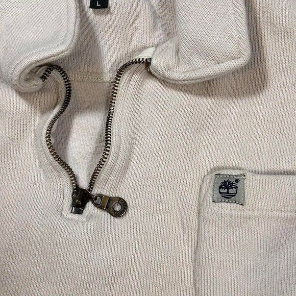 Vintage Timberland Weather Gear Quarter Zip Pull Over Sweatshirt‎ Mens Large - Picture 3 of 6